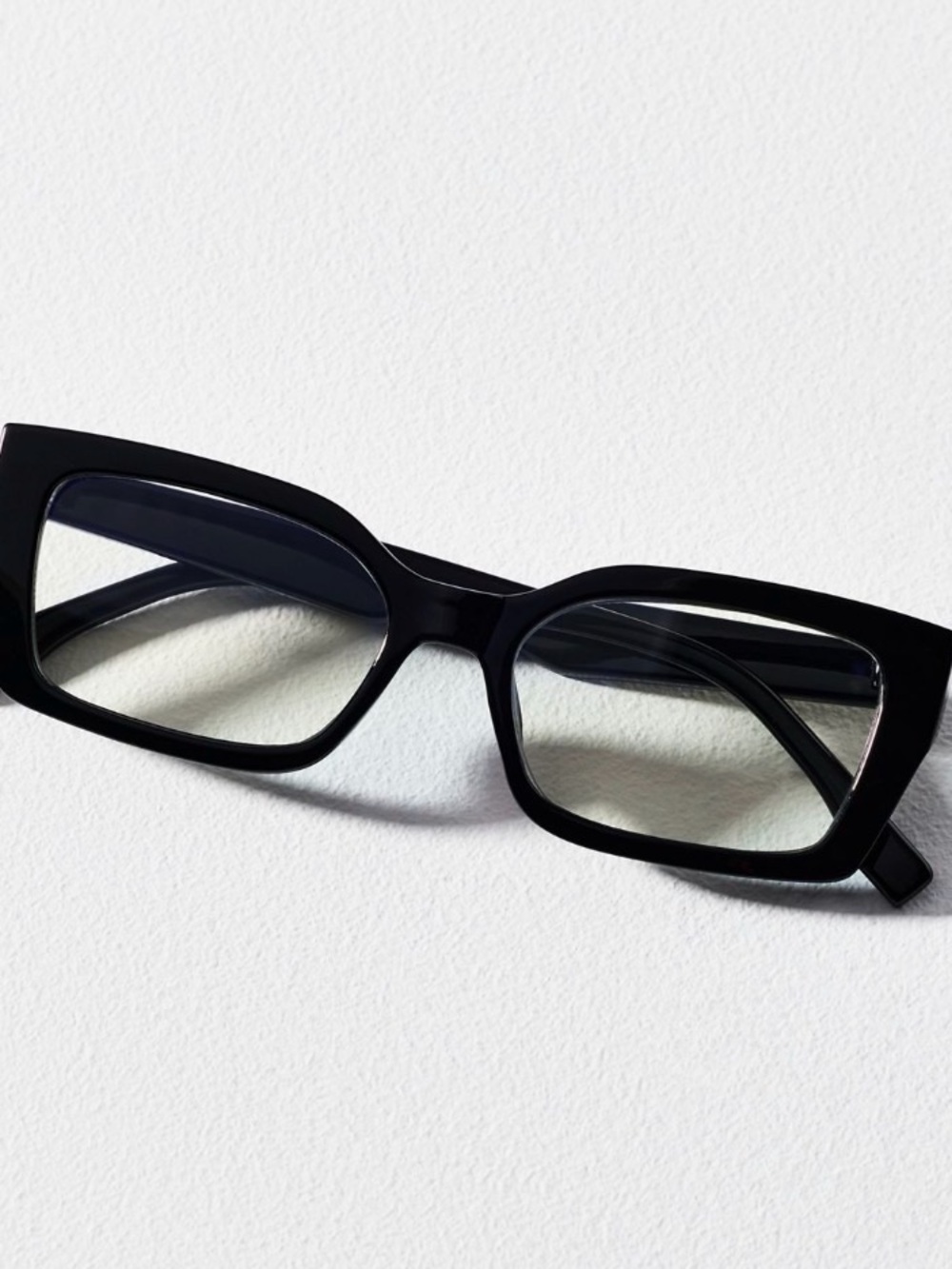 Anthropologie Black Rectangular Fashion Blue Light Glasses